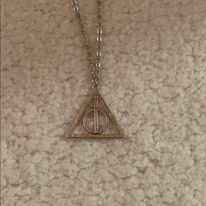 Silver Harry Potter Deathly hallows necklace